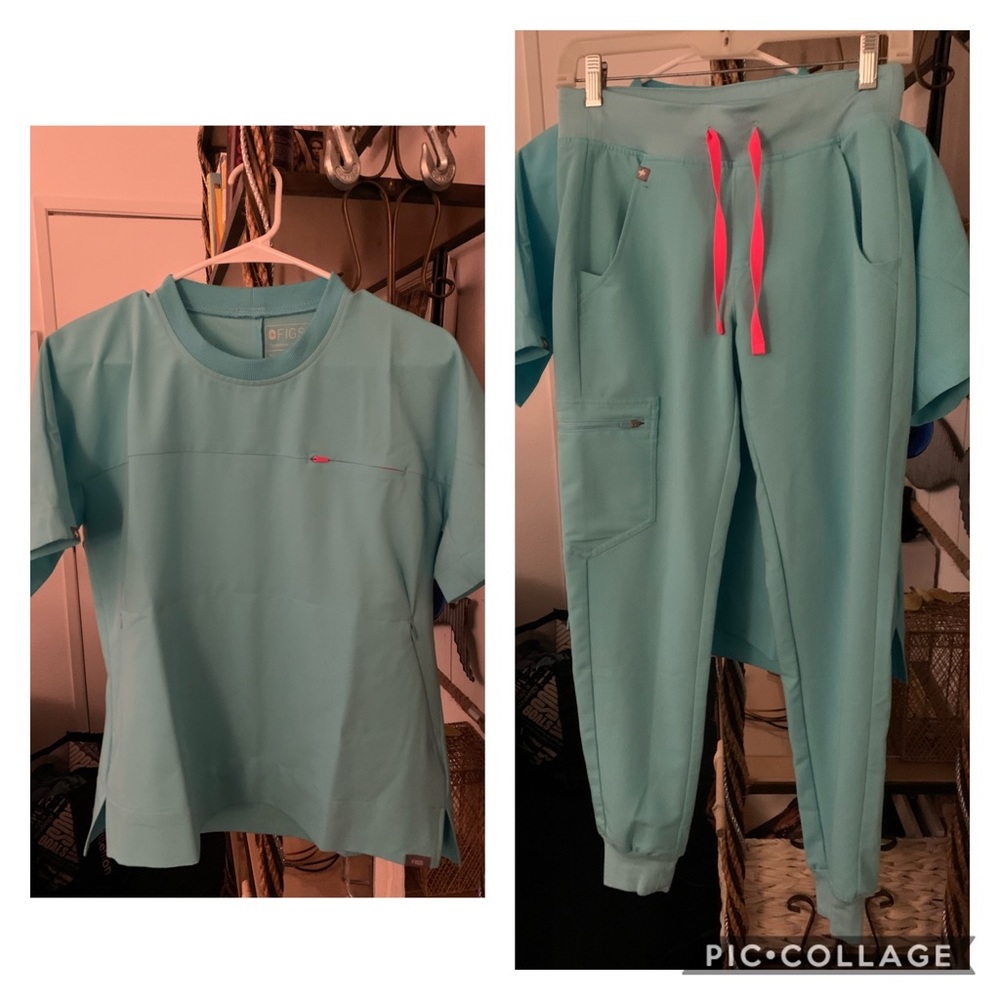 Neon blue scrubs xxs